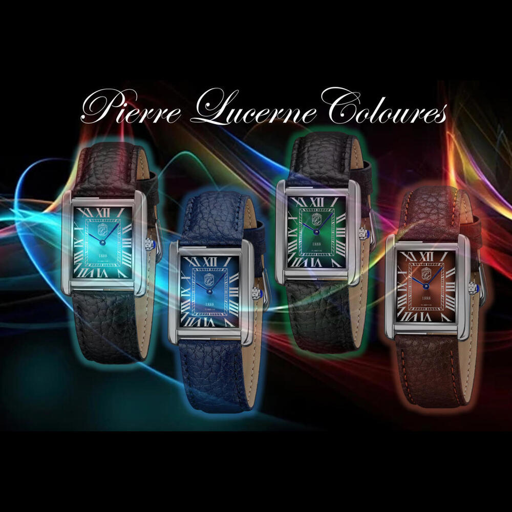 Pierre Lucerne Colours Emerald 1888 Mens Tank Watch - Picture 3 of 14